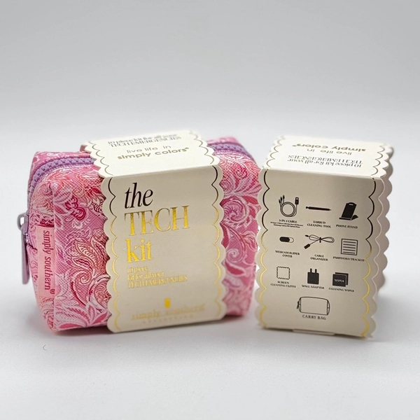 On The Go Girl Gear By Simply Southern - Tech Kit / Pink Paisley
