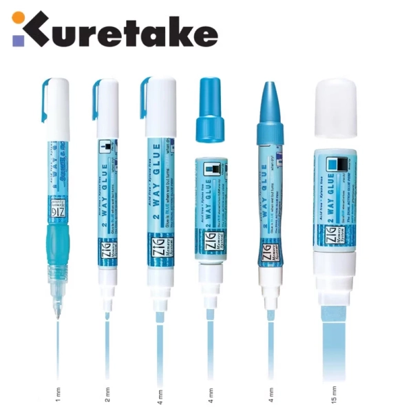 Japan Kuretake Zig 2 Way Glue Pen(1mm/2mm/4mm/15mm) , Adhesive for Professional,Artists, Crafting, Scrapbooking, Gift Card - AliExpress 21