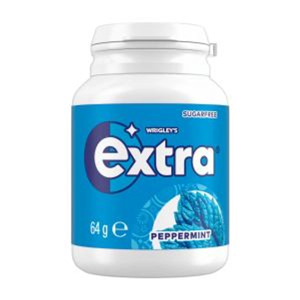 Extra Peppermint Sugar Free Chewing Gum Bottle | 64g