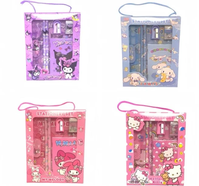 *2026 Sanrio Hello Kitty My Melody Kuromi Cinnamoroll stationery gift box back-to-school gift