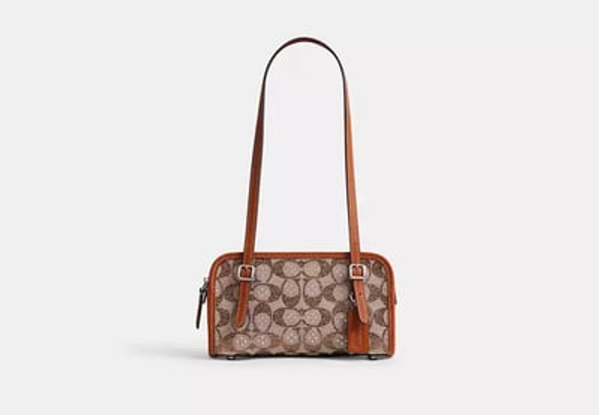 Swing Zip Bag 20 In Crystal Signature Jacquard