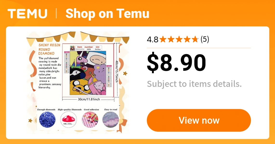 1pc adventure time diamond painting kit vibrant cartoon - Temu