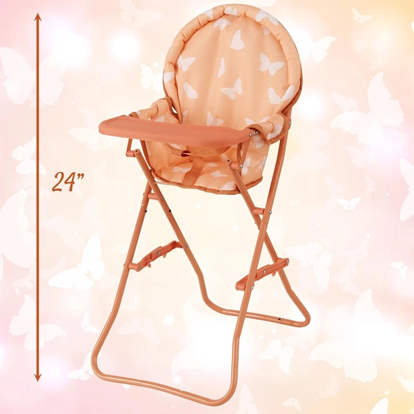 The New York Doll Collection Baby Doll High Chair – Toy Highchair for Baby Dolls, Doll Chair & Furniture – Doll Accessories for 18'' Dolls – Sturdy & Stylish Play High Chair for Kids