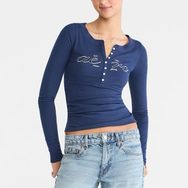 Aeropostale Women's Cotton Henley