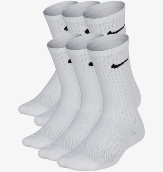 Nike Boys' 6-Pack Cushioned Crew Socks