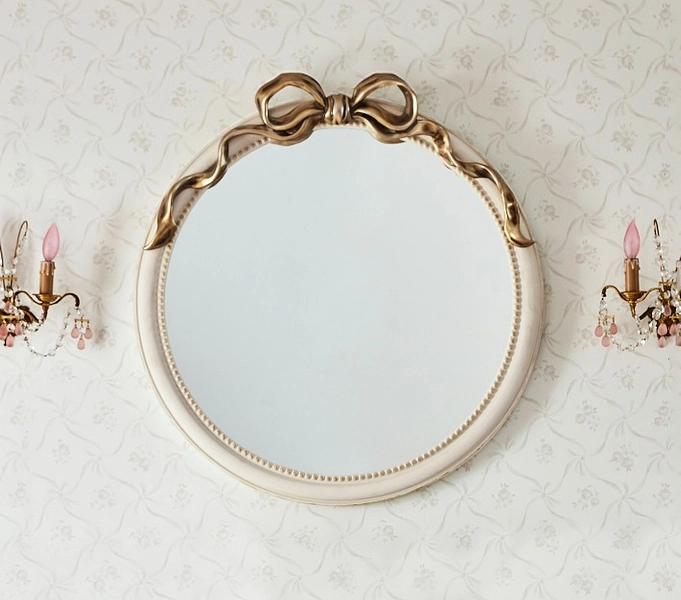 LoveShackFancy Bow Round Mirror (32")
