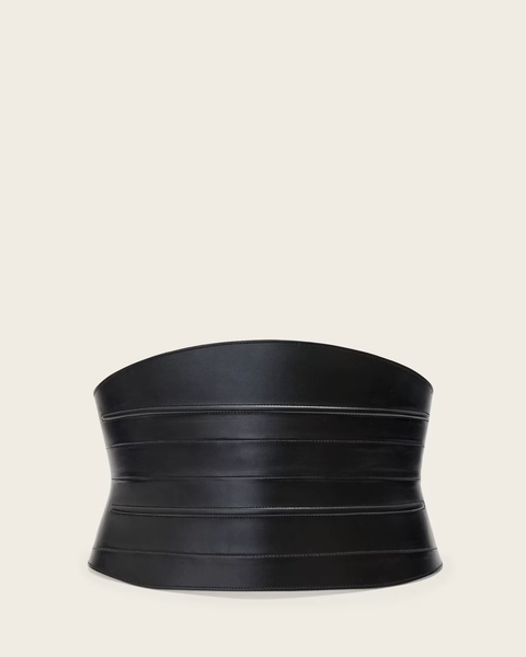 Ceri Wide Leather Belt Black | ALLSAINTS US