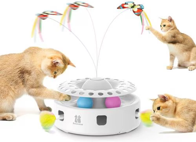 POTAROMA 3 in 1 Automatic Interactive Butterfly Cat Toy - Chewy.com