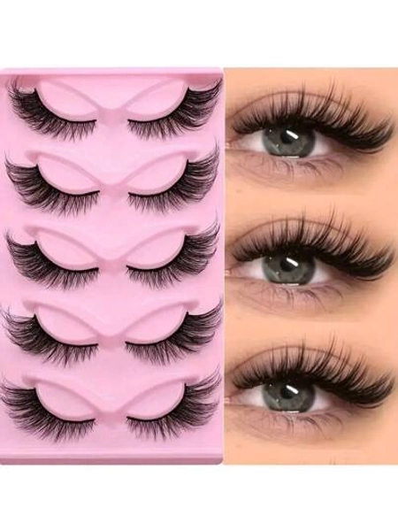 2 Packs Of 10 Pairs Of Long Cat Eye False Eyelashes - Holiday Gift, Slim, Elongated, Thick, And Exaggerated Effects - Reusable Strip-Shaped False Eyelashes, Creating A Charming Makeup Look, Perfect For Mother's Day
