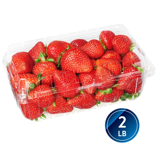 Fresh Strawberries, 2 lb Container - Walmart.com
