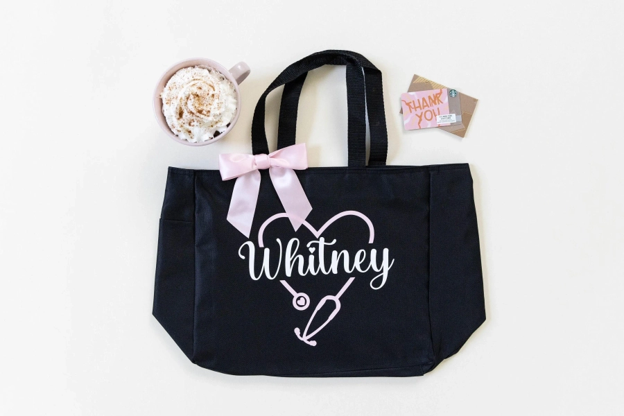 Nurse Tote Bag, RN Tote, Personalized Tote Bag, Nurse Gift, RN Gift, Gift for Nursing Student, Lpn, Cna, Nurse Graduation Gift