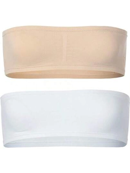 Popular Girl's Bandeau Bra With Removable Padding - Strapless Tube Bra Girls And Teens, Seamless