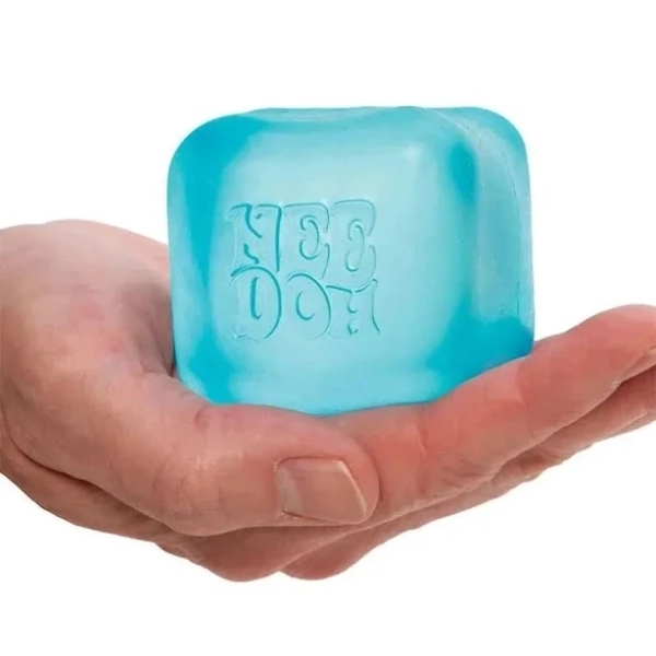 Schylling NeeDoh Nice Cube Sensory Squeeze Toy with Super Solid Squish Stress Relief Anxiety Sensory