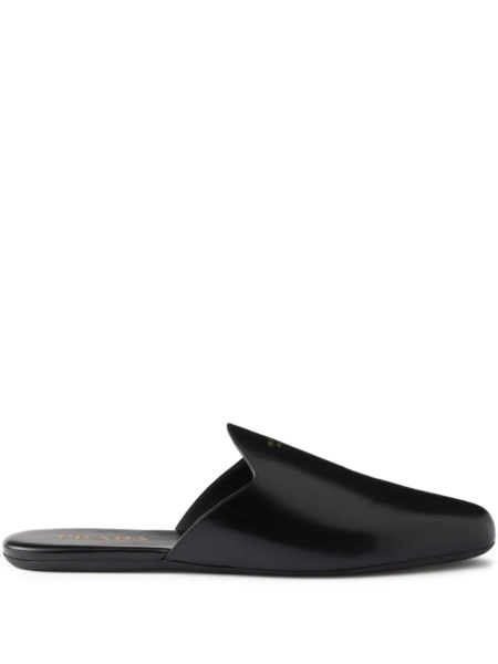 Prada embossed-logo leather mules | 37