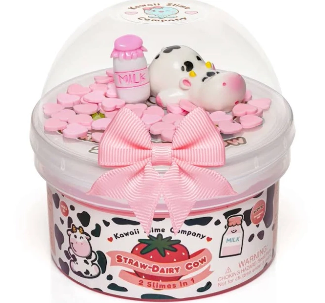Kawaii Slime Company Straw-Dairy Cow Slime