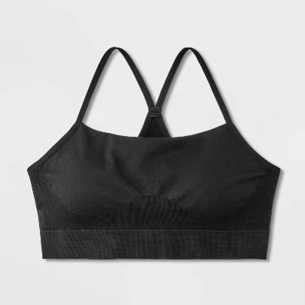 Girls' Seamless T-Back Sports Bra - art class™ Black L