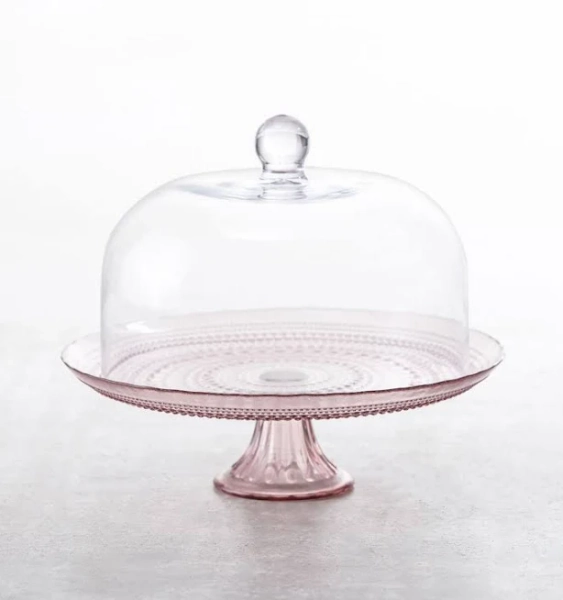 pottery barn Jupiter Beaded Glass Cake Stand