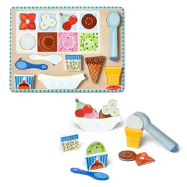 Wooden Magnetic Ice Cream Puzzle & Play Set