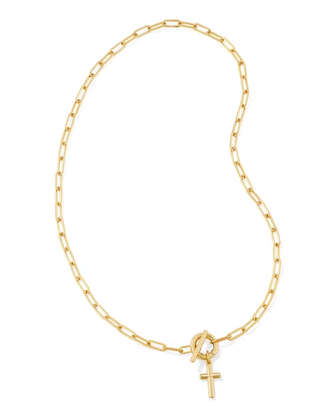 Cross Link and Chain Necklace