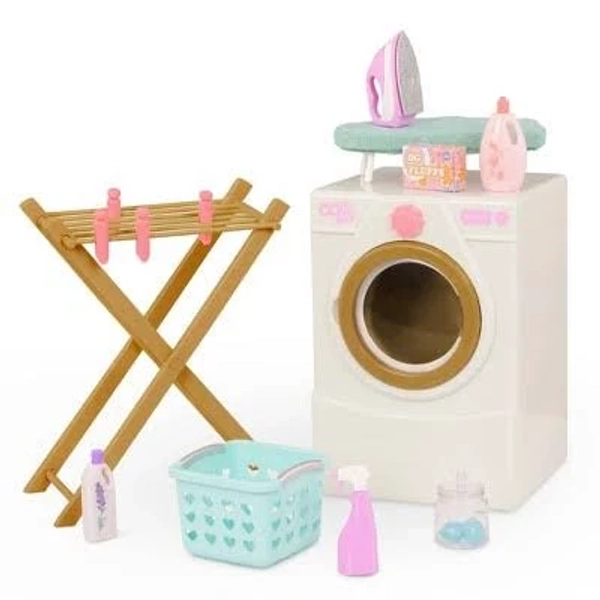 Our Generation Laundry Day Washing Machine Dollhouse Accessory Set
