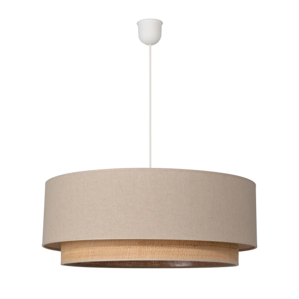 Suspension Bora coton, beige, Diam.58 cm, E27