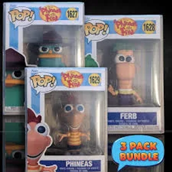 Phineas and Ferb and Perry Funko Pop! BUNDLE Vinyl Figures