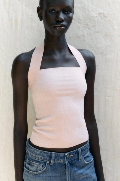 STRETCH HALTER TOP