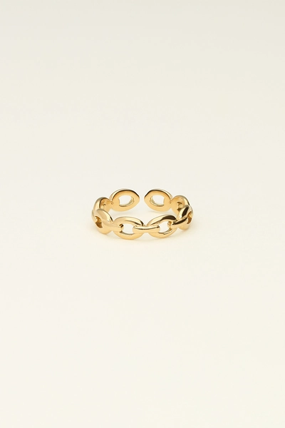 Pink ring met schakels  | My Jewellery