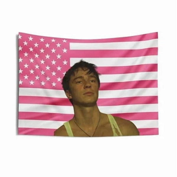 Pink Flag Rafe Cameron OBX outer banks pouge Drew Starkey Flag Merch summer hot boy College Dorm Wall Decor Room Flags Wall Art Decor, Size: 40,