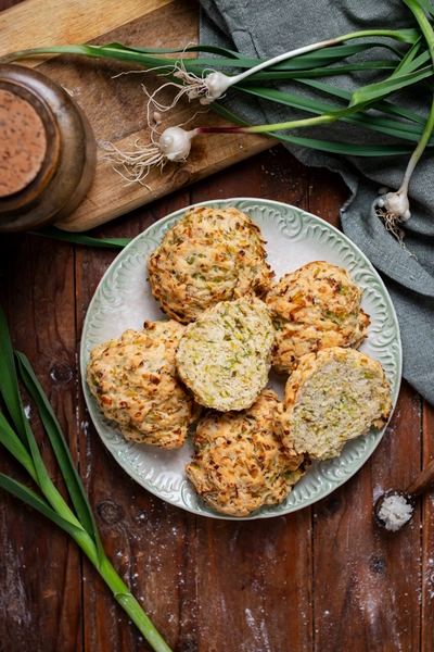 Petits pains au poireau (sans levure boulangère)