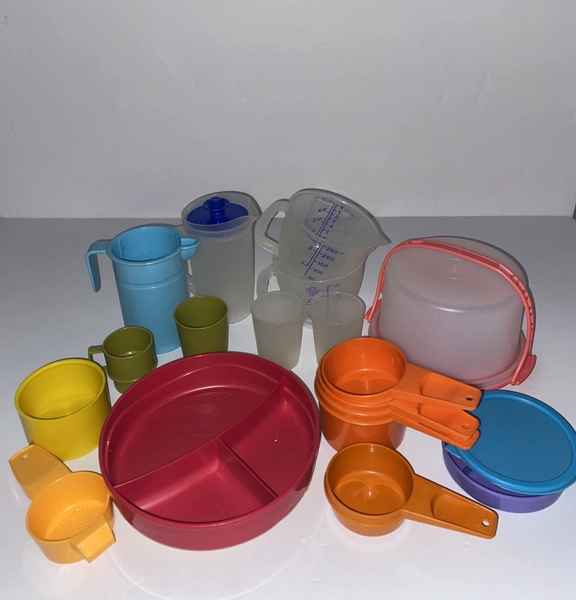 Vintage Tupperware Toys Mini Serve It Mix It Children Play Toy Dishes MIXED LOT