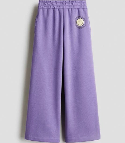 H&M Girls Wide Brushed-In Joggers