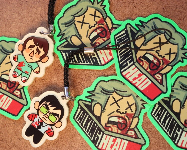 Danbert Glow in the Dark Acrylic Phone Charm/Sticker Set Re-Animator