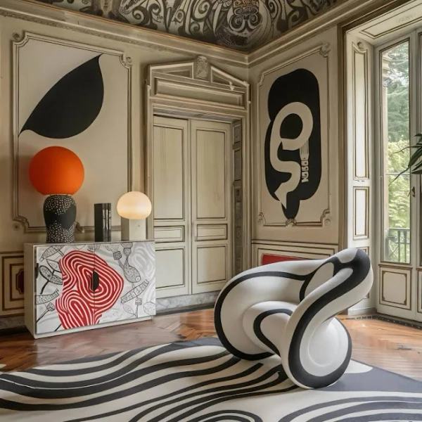 Interior Moderna Seren Sculptural Lounge Chair