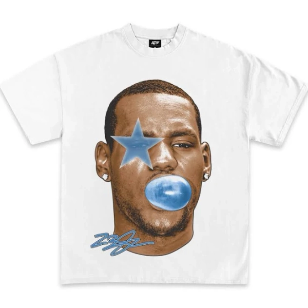 icy Lebron James Bubble Gum Graphic T-Shirt