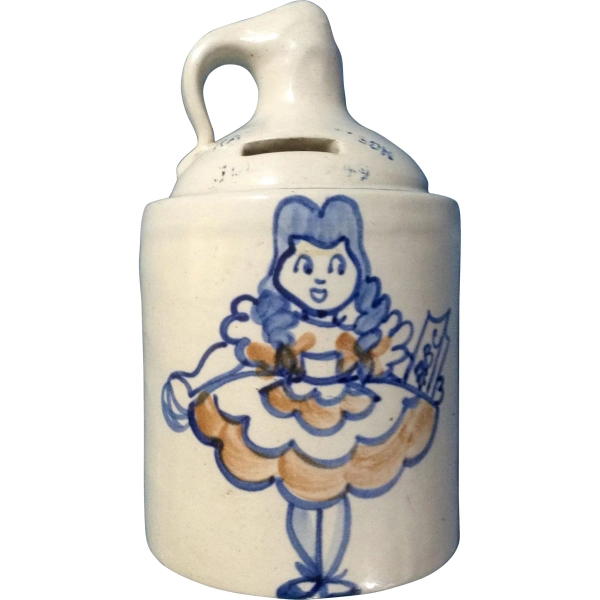 1949 Ceramic Jug Pottery Bank Agnestrong Ltd Girl with a Boo