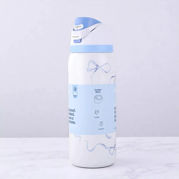 32oz Insulated Stainless Steel Water Bottle With Straw