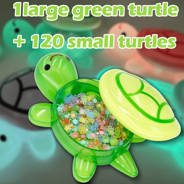 401pcs Glow-in-the-Dark Sea Turtle Figurines | Garden Miniature Animal Decorations - No Electricity or Batteries Needed, Outdoor Decorations | Playful Animal Figurines | Decorative Turtles