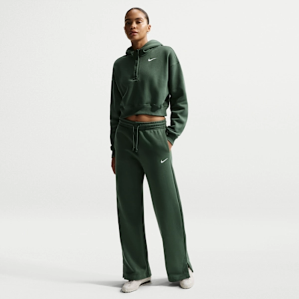 Nike Sportswear Phoenix Fleece damesbroek met hoge taille en wijde pijpen