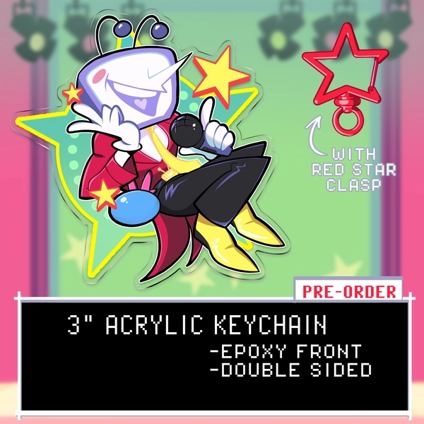 Deltarune Tenna; holo keychain