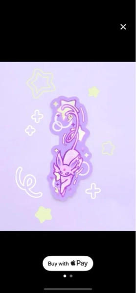 Green space stars, psychic, glossy die-cut vinyl espeon sticker