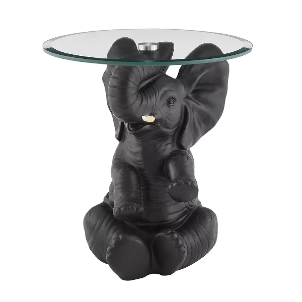 Linon Ernie Elephant End Table, Brown