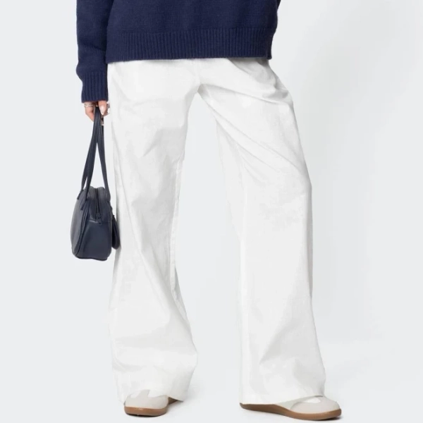 Edikted Women's Alexa Low-Rise Drawstring Linen Blend Pants