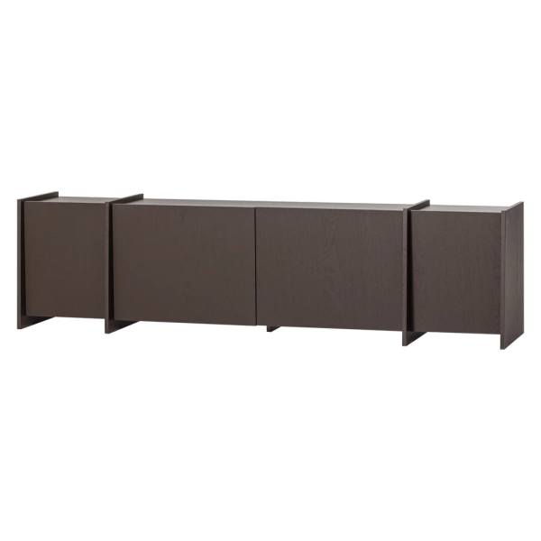 WOOOD Brock Tv Meubel 200 CM - Essen Fineer - Middenbruin - 53x200x44