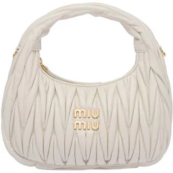 Miu Miu Wander Matelassé Nappa Leather Hobo Bag