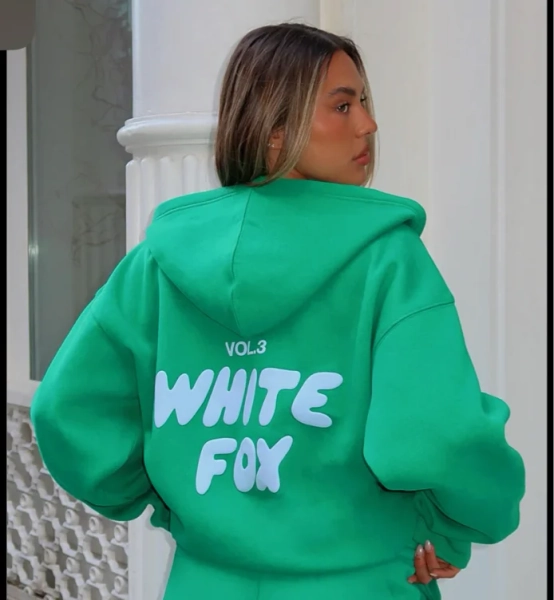 White fox hoodie