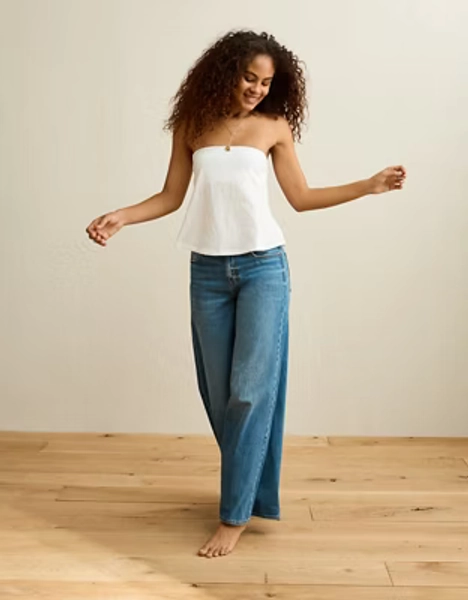 AE Sunchaser Side-Slit Babydoll Tube Top