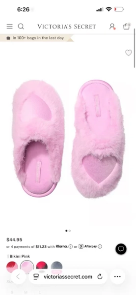 Luxe Plush Closed-Toe Slippers, Pink, L - Women's - Victoria's Secret