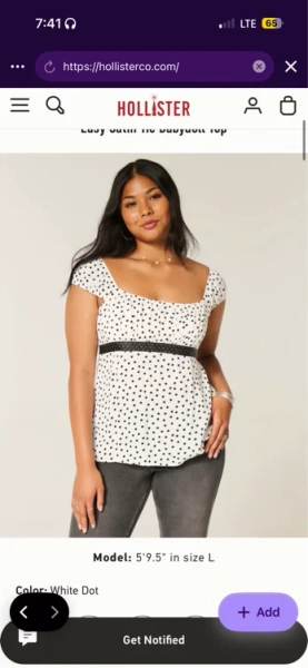 Easy Satin Tie Babydoll Top