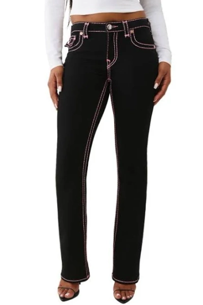 True Religion Women's Becca Mid Rise Super T Bootcut Jeans